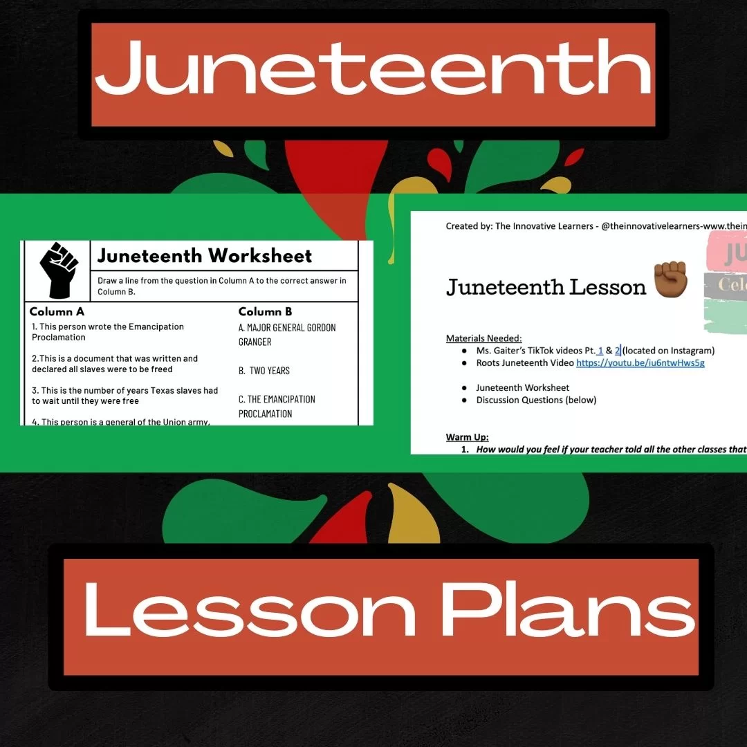 Juneteenth Lesson & Activity